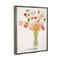 Stupell Industries Vivid Poppies Glass Floral Bouquet Arrangement Framed Floater Canvas Wall Art